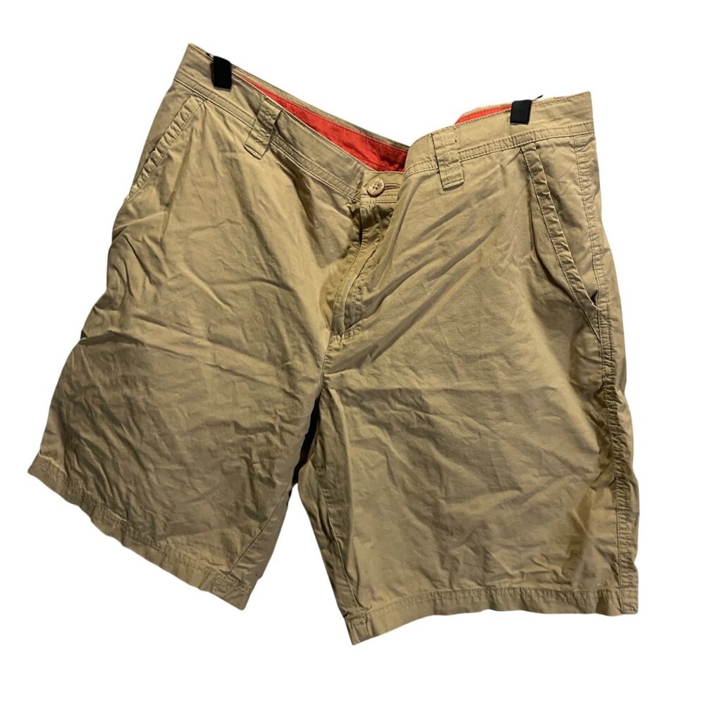 Columbia Mens Tan Outdoor Cargo Shorts Size 36 Relaxed Fit Durable Lightweight